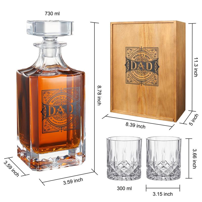 Personalized Fod Dad Whiskey Decanter Gift Set