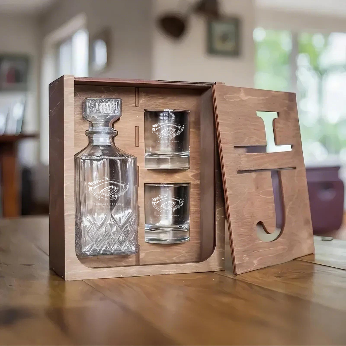 Sanford Stadium - Georgia Bulldogs Whiskey Set