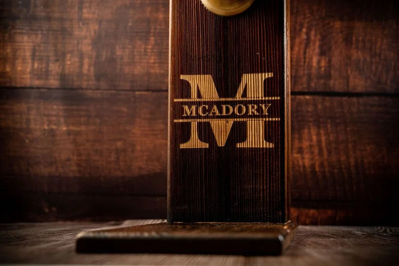 Personalized Wooden Whiskey Dispenser - Engraved Liquor Dispenser; Perfect for Wine, Vodka, and Bourbon