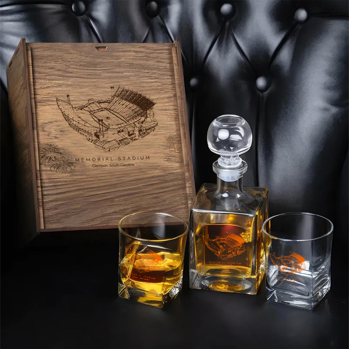 Memorial Stadium (Clemson) Whiskey Set