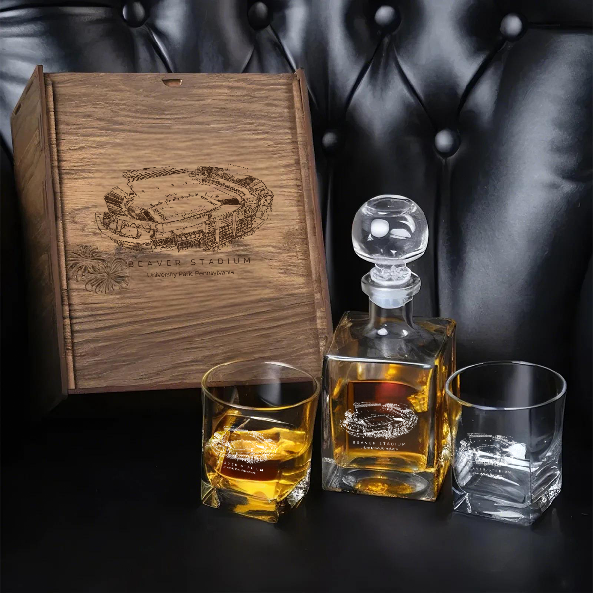 Beaver Stadium - Penn State Nittany Lions Whiskey Set