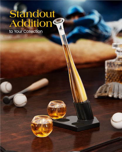 Baseball Bat 20 Oz Whiskey Decanter Set, Gift For Men, Coach, Boyfriend