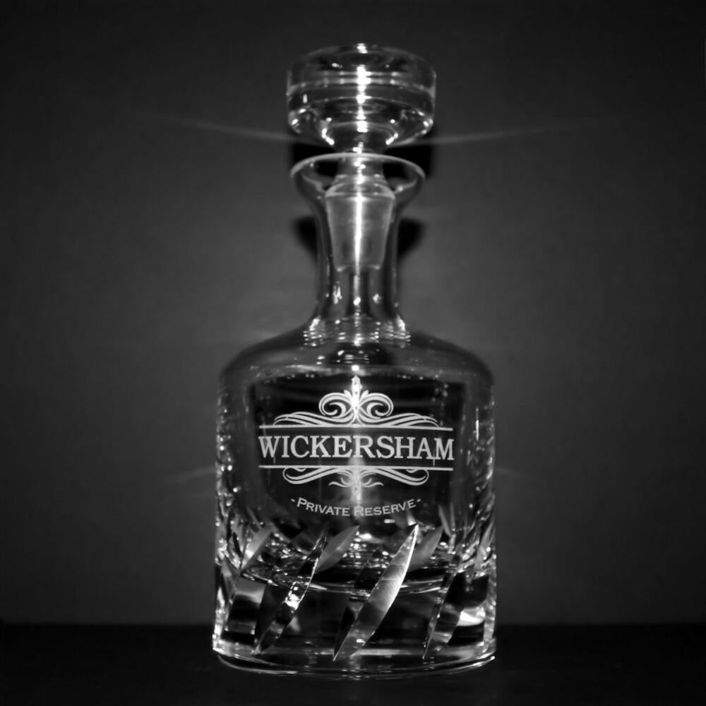 Personalized Beveled Blade Decanter | Luxe