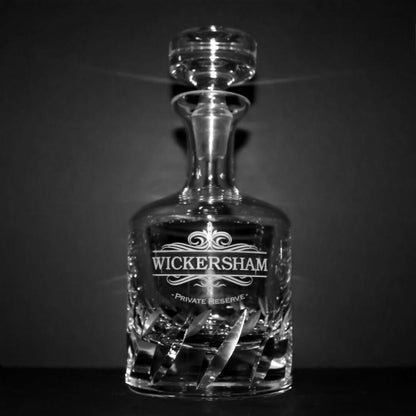 Personalized Beveled Blade Decanter | Luxe
