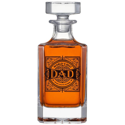 Personalized Fod Dad Whiskey Decanter Gift Set