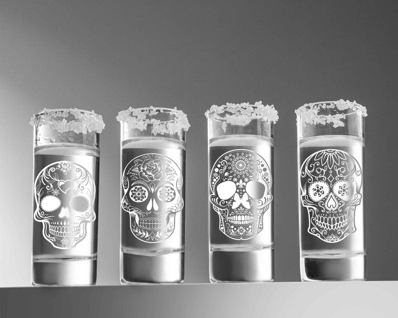 Personalized Tequila Glasses Set,with Flight Board