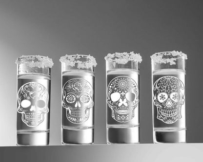 Personalized Tequila Glasses Set,with Flight Board