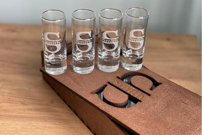 Custom Tequila Shot Glasses, Personalized Vodka Glass Set