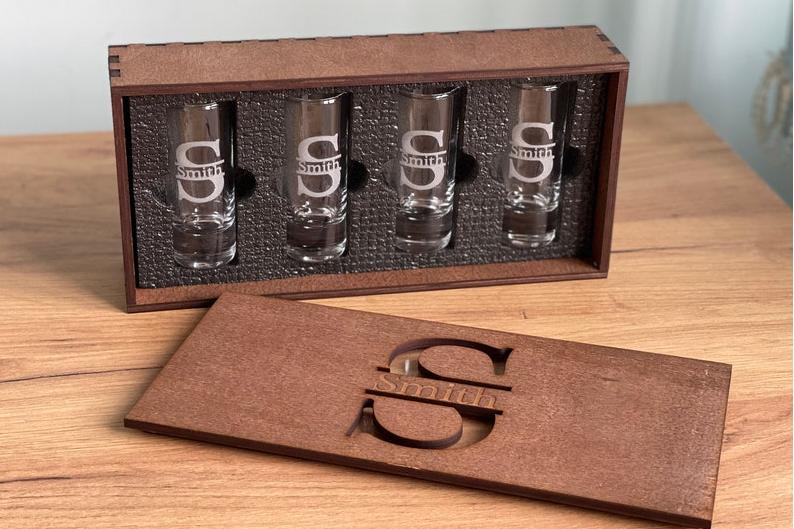 Custom Tequila Shot Glasses, Personalized Vodka Glass Set