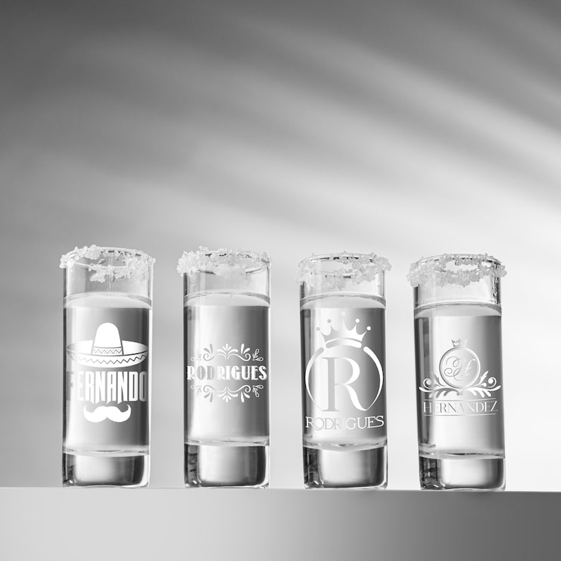 Personalized Tequila Shot Glasses,30th Birthday Gift